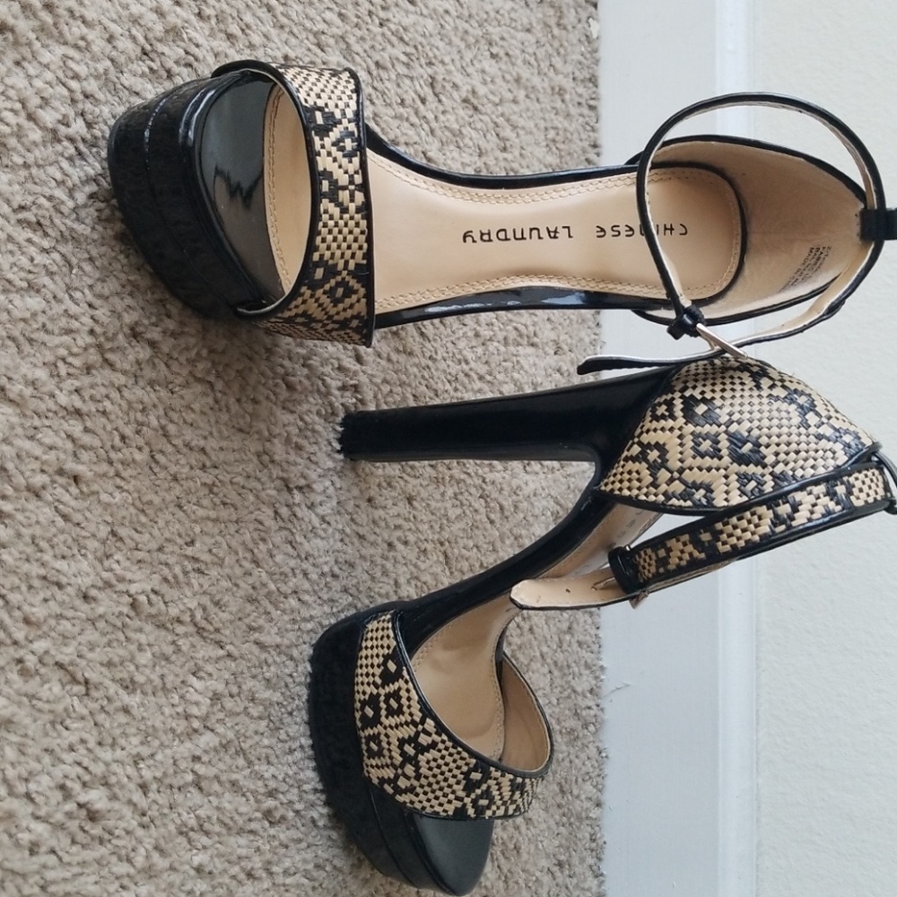Black and tan heels